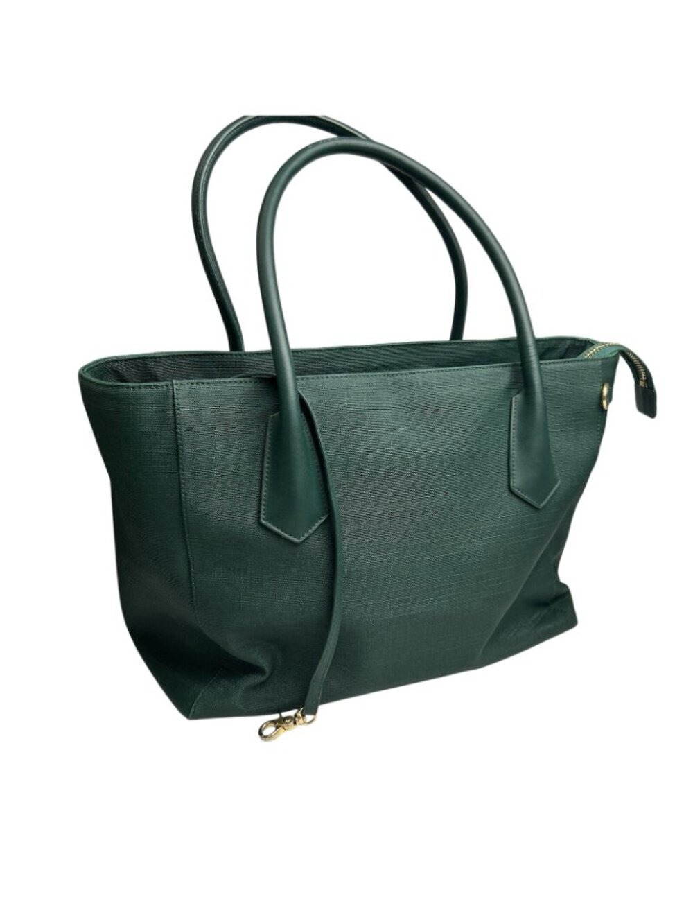 DAGNE DOVER Signature Legend Green Coated Canvas Large Laptop Tote Bag - Picture 2 of 16